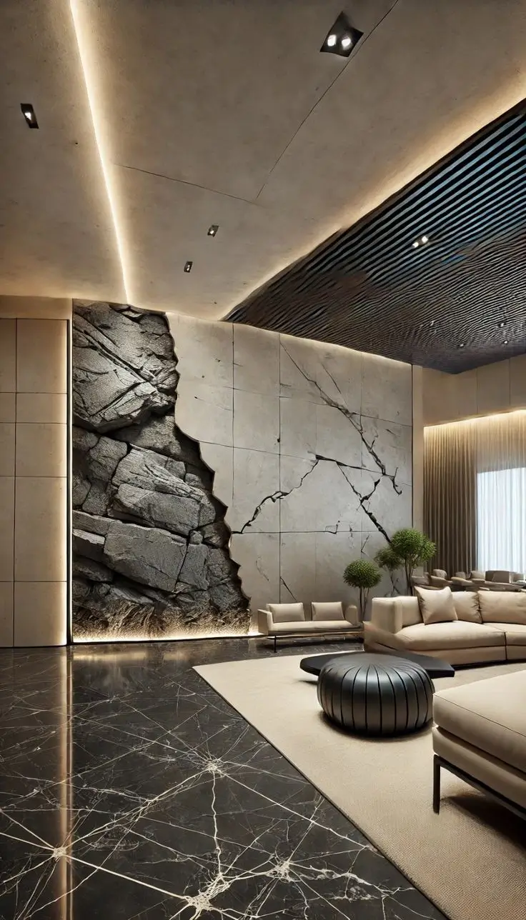 Luxusná imitácia kameňa stierka Michaelo Cavalli realizácia