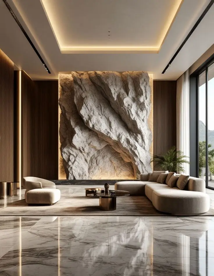 Luxusná imitácia kameňa stierka Michaelo Cavalli realizácia