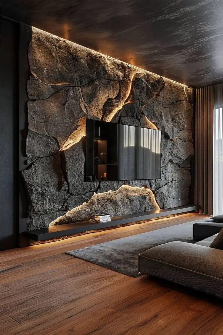 Luxusná imitácia kameňa stierka Michaelo Cavalli realizácia